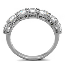 TK2182 - Stainless Steel Ring High polished (no plating) Women AAA Grade CZ Clear
