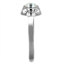 TK2183 - Stainless Steel Ring High polished (no plating) Women Top Grade Crystal Clear