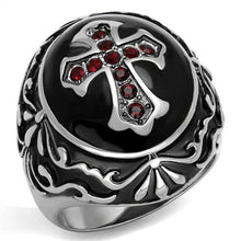 TK2229 - Stainless Steel Ring High polished (no plating) Men Top Grade Crystal Siam