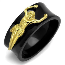 TK2240 - Stainless Steel Ring IP Gold+ IP Black (Ion Plating) Men No Stone No Stone