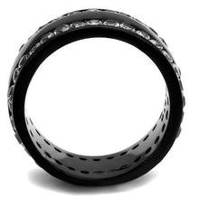 TK2290 - Stainless Steel Ring IP Black(Ion Plating) Women AAA Grade CZ Clear