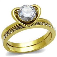 TK2295 - Stainless Steel Ring IP Gold(Ion Plating) Women AAA Grade CZ Clear