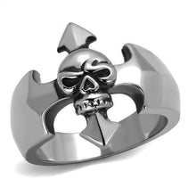 TK2318 - Stainless Steel Ring High polished (no plating) Men Epoxy Jet