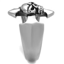 TK2318 - Stainless Steel Ring High polished (no plating) Men Epoxy Jet