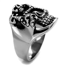 TK2329 - Stainless Steel Ring High polished (no plating) Men Epoxy Jet