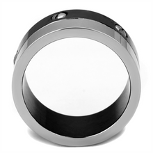 TK2397 - Stainless Steel Ring Two-Tone IP Black (Ion Plating) Men No Stone No Stone