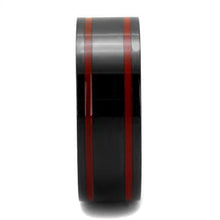 TK2407 - Stainless Steel Ring IP Black(Ion Plating) Men Epoxy Siam