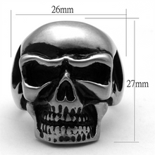 TK2419 - Stainless Steel Ring Antique Silver Men Epoxy Jet