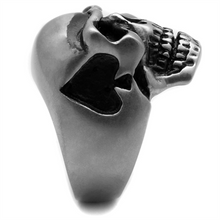 TK2419 - Stainless Steel Ring Antique Silver Men Epoxy Jet