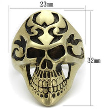 TK2448 - Stainless Steel Ring IP Antique Copper Men Epoxy Jet