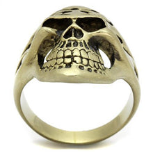 TK2448 - Stainless Steel Ring IP Antique Copper Men Epoxy Jet