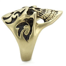 TK2448 - Stainless Steel Ring IP Antique Copper Men Epoxy Jet