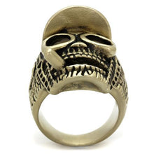 TK2449 - Stainless Steel Ring IP Antique Copper Men Epoxy Jet