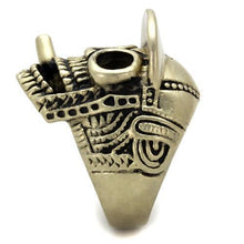 TK2449 - Stainless Steel Ring IP Antique Copper Men Epoxy Jet