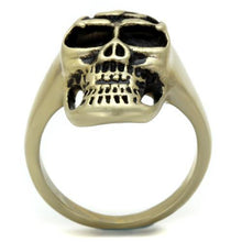 TK2450 - Stainless Steel Ring IP Antique Copper Men Epoxy Jet