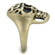 TK2450 - Stainless Steel Ring IP Antique Copper Men Epoxy Jet