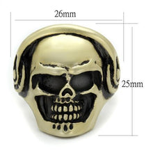 TK2451 - Stainless Steel Ring IP Antique Copper Men Epoxy Jet