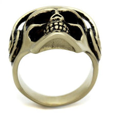 TK2451 - Stainless Steel Ring IP Antique Copper Men Epoxy Jet