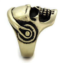 TK2451 - Stainless Steel Ring IP Antique Copper Men Epoxy Jet
