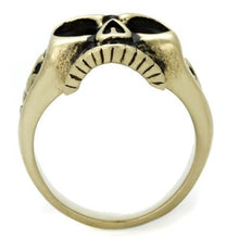 TK2455 - Stainless Steel Ring IP Antique Copper Men Epoxy Jet