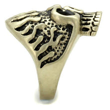 TK2455 - Stainless Steel Ring IP Antique Copper Men Epoxy Jet