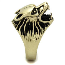 TK2462 - Stainless Steel Ring IP Antique Copper Men Epoxy Jet