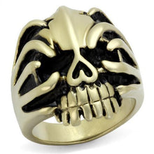 TK2463 - Stainless Steel Ring IP Antique Copper Men Epoxy Jet