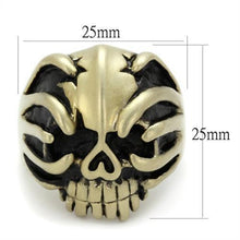 TK2463 - Stainless Steel Ring IP Antique Copper Men Epoxy Jet