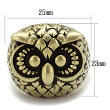 TK2468 - Stainless Steel Ring IP Antique Copper Men Epoxy Jet