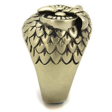 TK2468 - Stainless Steel Ring IP Antique Copper Men Epoxy Jet