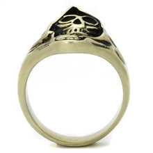 TK2474 - Stainless Steel Ring IP Antique Copper Men Epoxy Jet