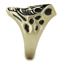 TK2474 - Stainless Steel Ring IP Antique Copper Men Epoxy Jet