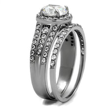 TK2476 - Stainless Steel Ring High polished (no plating) Women AAA Grade CZ Clear