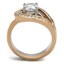 TK2479 - Stainless Steel Ring Two-Tone IP Rose Gold Women AAA Grade CZ Clear