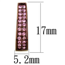 TK2537 - Stainless Steel Earrings IP Coffee light Women Top Grade Crystal Light Rose