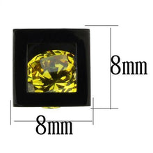 TK2540 - Stainless Steel Earrings IP Black(Ion Plating) Women AAA Grade CZ Topaz