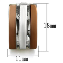 TK2542 - Stainless Steel Earrings Two Tone IP Light Brown (IP Light coffee) Women No Stone No Stone
