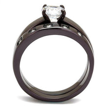 TK2547 - Stainless Steel Ring IP Dark Brown (IP coffee) Women AAA Grade CZ Clear