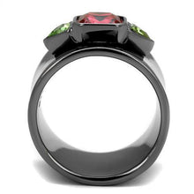 TK2556 - Stainless Steel Ring IP Light Black  (IP Gun) Women Synthetic Multi Color