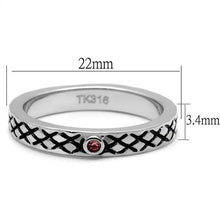 TK2566 - Stainless Steel Ring High polished (no plating) Women Top Grade Crystal Rose
