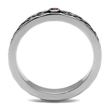 TK2566 - Stainless Steel Ring High polished (no plating) Women Top Grade Crystal Rose
