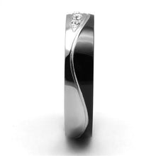 TK2568 - Stainless Steel Ring Two-Tone IP Black (Ion Plating) Women Top Grade Crystal Clear