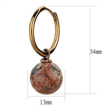 TK2572 - Stainless Steel Earrings IP Coffee light Women Semi-Precious Multi Color