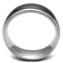 TK2580 - Stainless Steel Ring Two Tone IP Light Black (IP Gun) Unisex No Stone No Stone