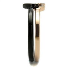 TK2650 - Stainless Steel Ring IP Rose Gold+ IP Black (Ion Plating) Women No Stone No Stone