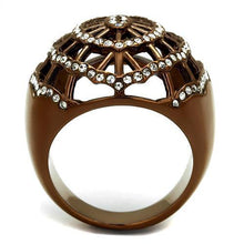 TK2772 - Stainless Steel Ring IP Coffee light Women Top Grade Crystal Clear