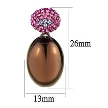 TK2787 - Stainless Steel Earrings IP Coffee light Women Top Grade Crystal Multi Color