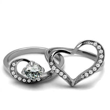 TK2868 - Stainless Steel Ring High polished (no plating) Women AAA Grade CZ Clear