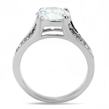 TK3020 - Stainless Steel Ring High polished (no plating) Women AAA Grade CZ Clear