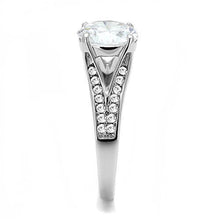 TK3020 - Stainless Steel Ring High polished (no plating) Women AAA Grade CZ Clear